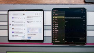 Comparing Gmail on the Google Pixel Fold and the Pixel 9 Pro Fold