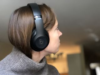 Beats Studio3 headphones on head