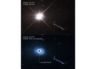 A diagram of a quasar