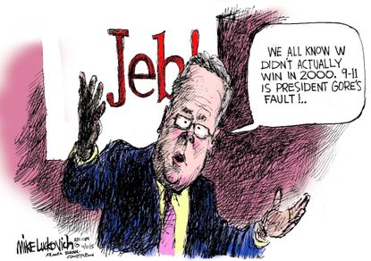 Political cartoon U.S. Jeb George Bush 2016