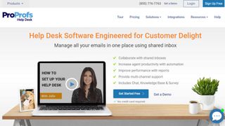 ProProfs Help Desk website screenshot