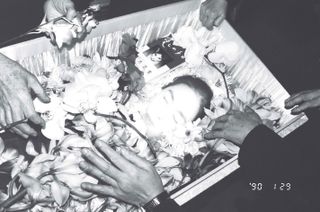 Dead body of a women on her funeral.