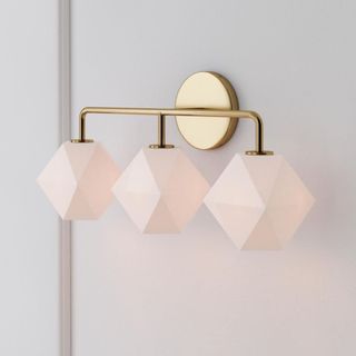 Sculptural 3-Light Faceted Sconce