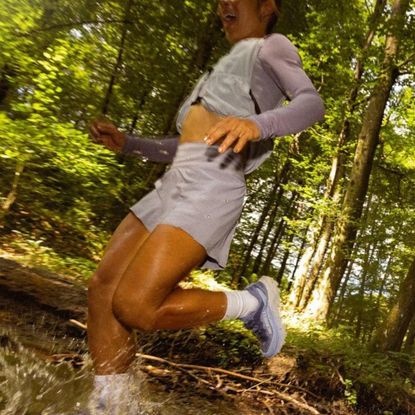 model running in merrell trail running shoes