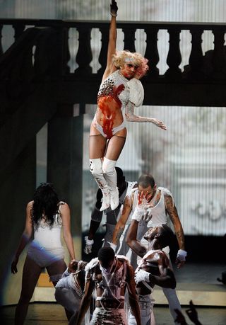 Lady Gaga blood-soaked performance