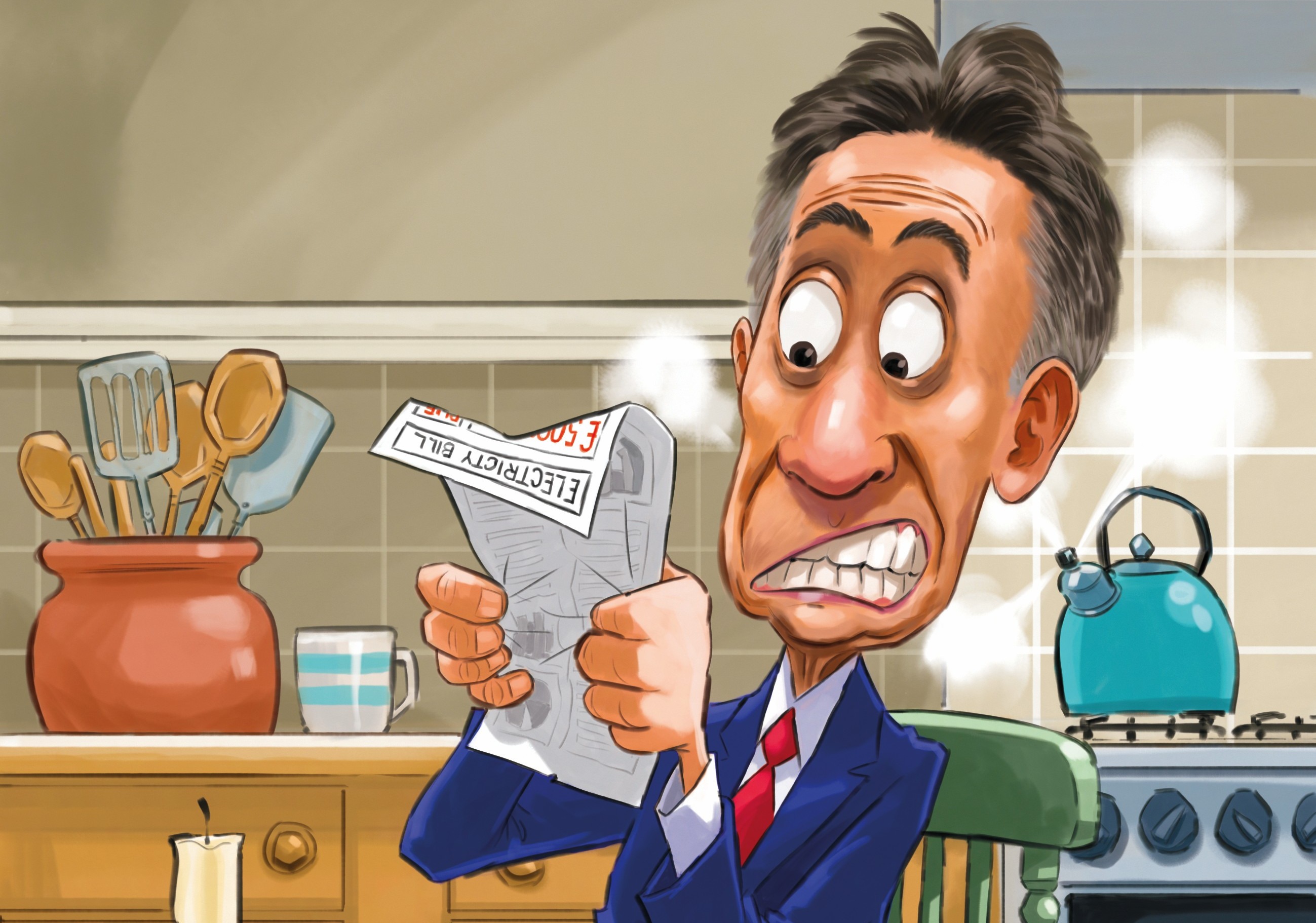UK energy prices illustration - Ed Miliband's electricity bill