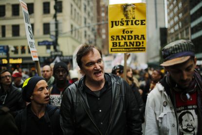 Quentin Tarantino protests police brutality, and gets pushback from police unions
