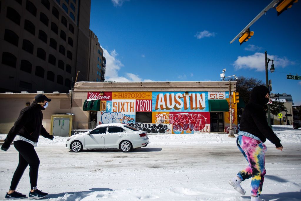 Austin in the snow