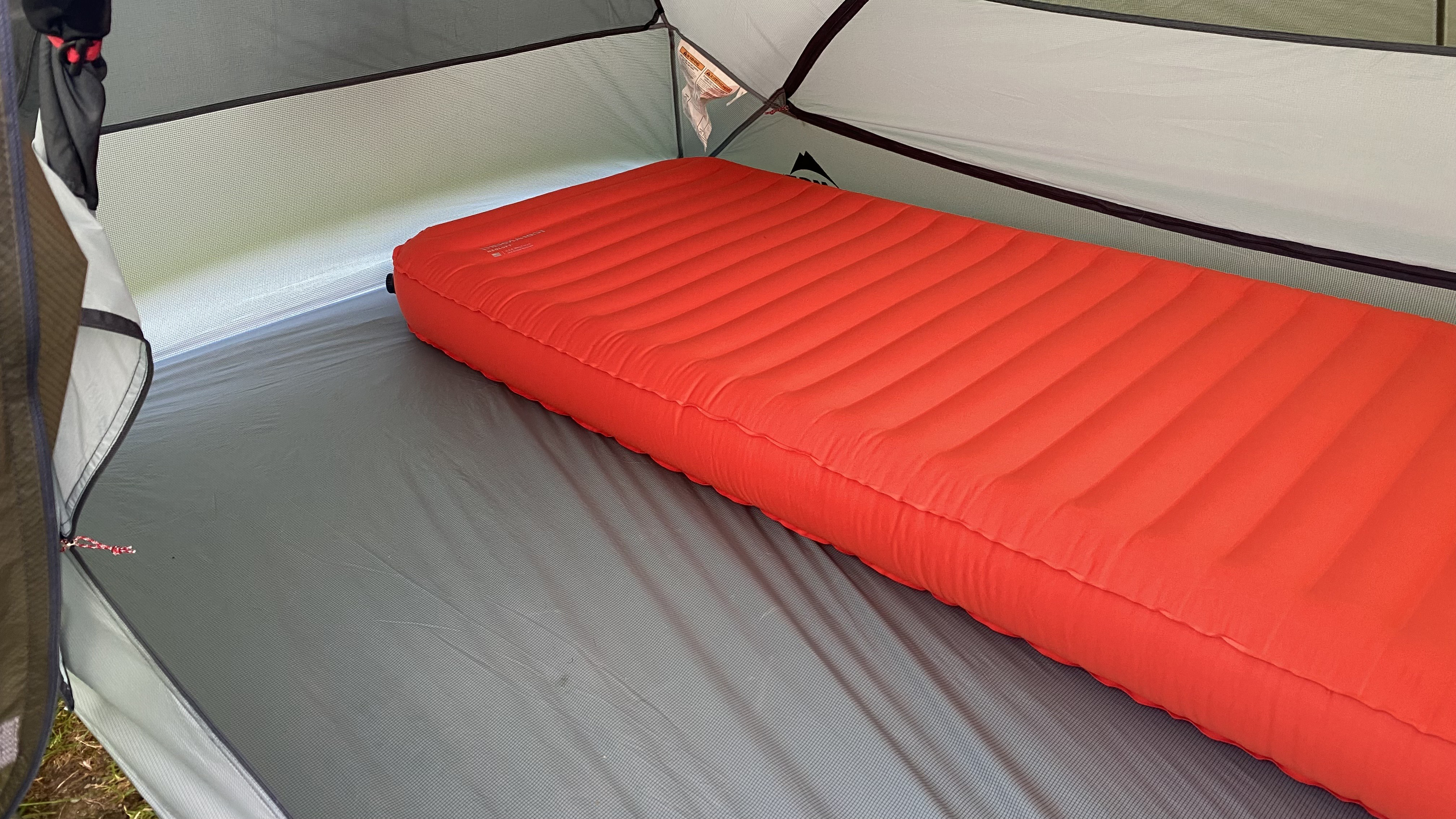 Therm-a-Rest NeoLoft sleeping pad, inflated in a tent
