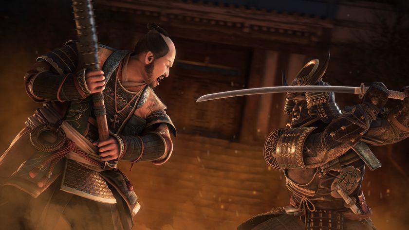 Assassin&#039;s Creed Shadows: Claws of Awaji gameplay showing Yasuke facing off against an opponent to the left