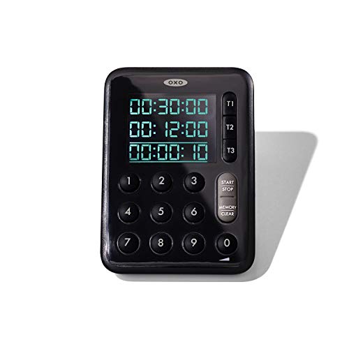 Oxo 11303700 Good Grips Triple Timer Kitchen, Plastic, Black