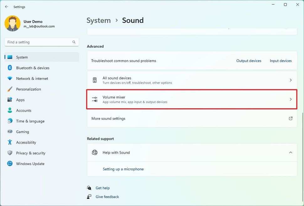 Windows sound manager. Windows sound manager