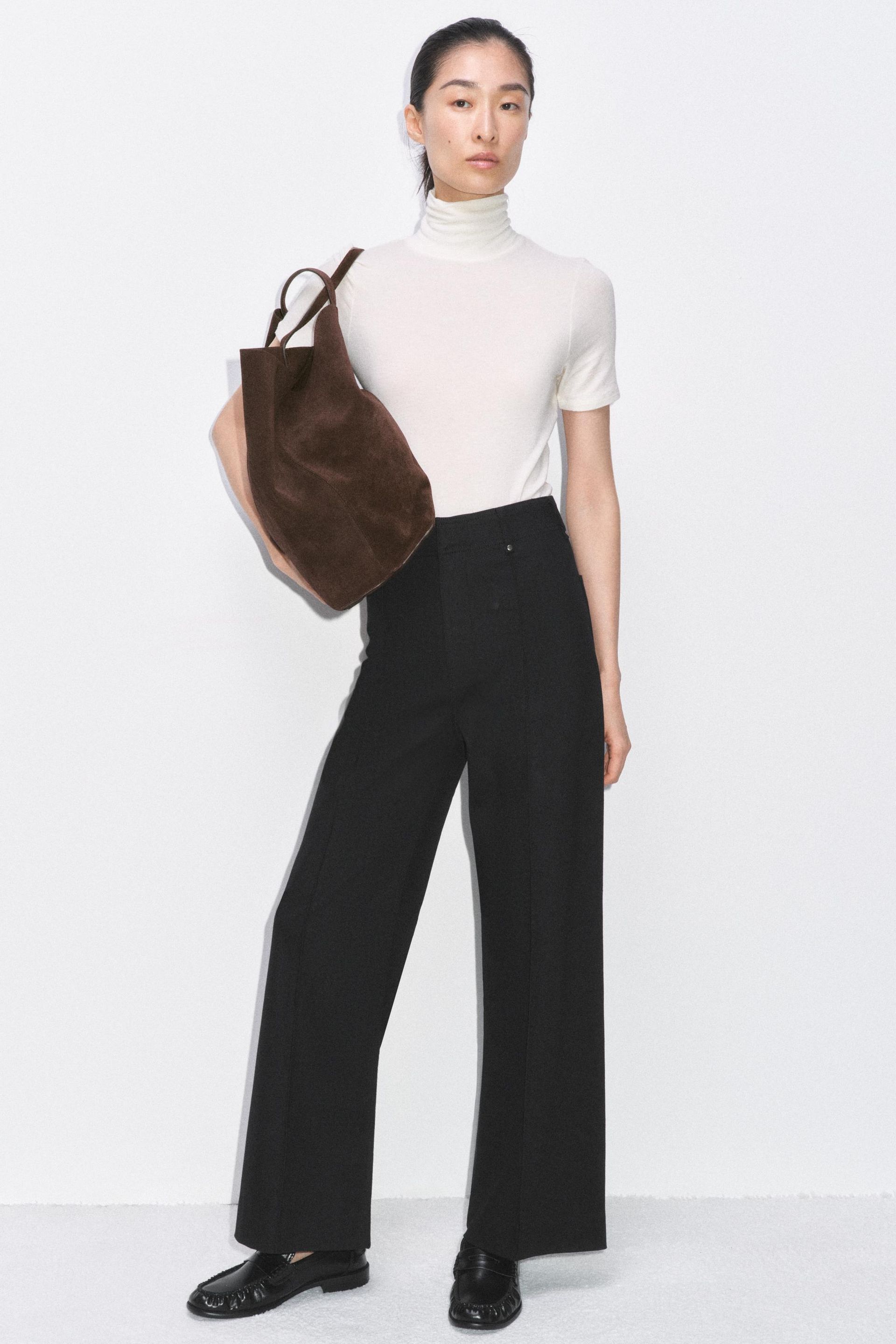 Zw Collection Wide-Leg High-Waist Jeans