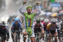 Peter Sagan (Cannondale) beat out Mark Cavendish for the first time in Tirreno-Adriatico