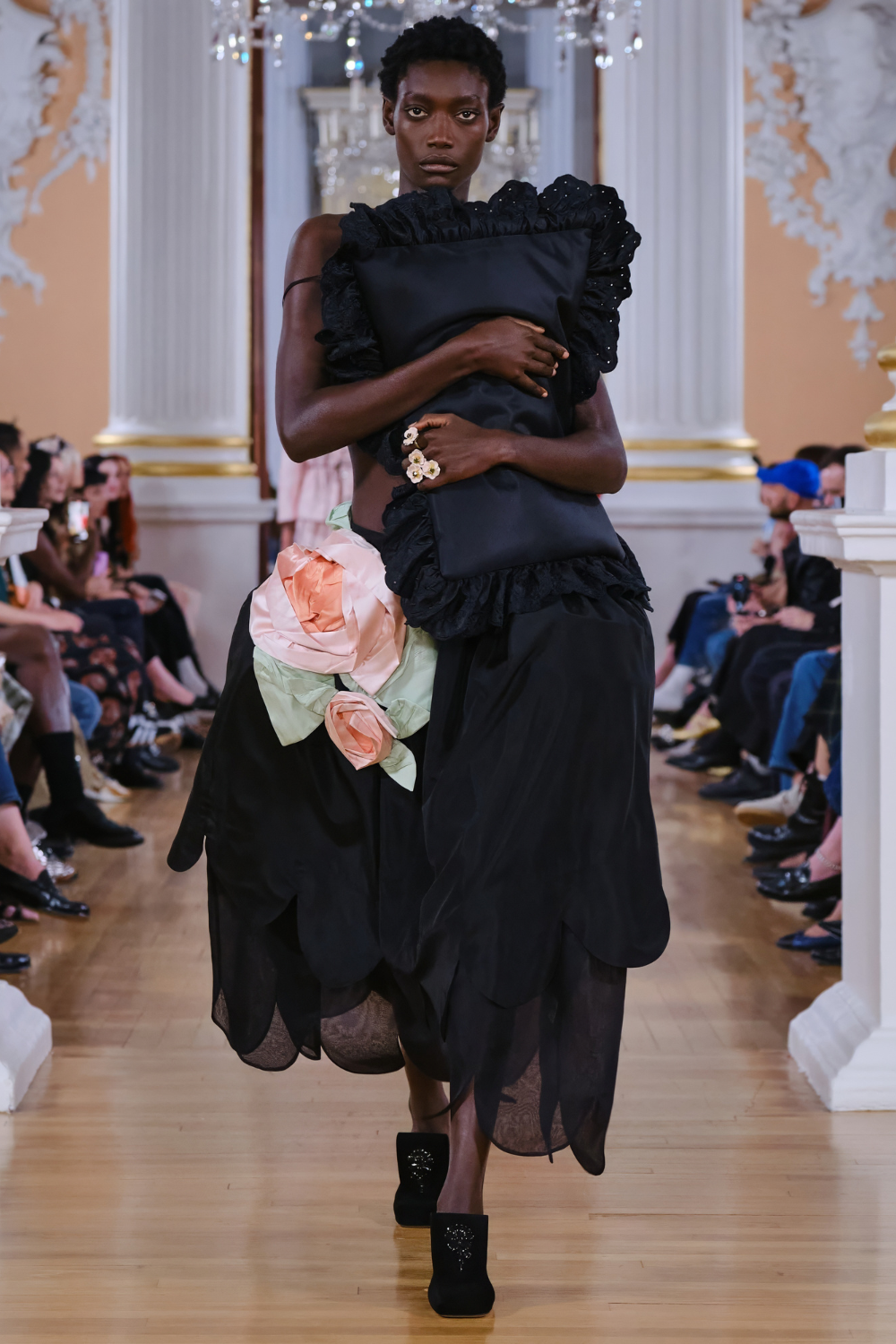 Simone Rocha Spring/Summer 26 black skirt and pillow