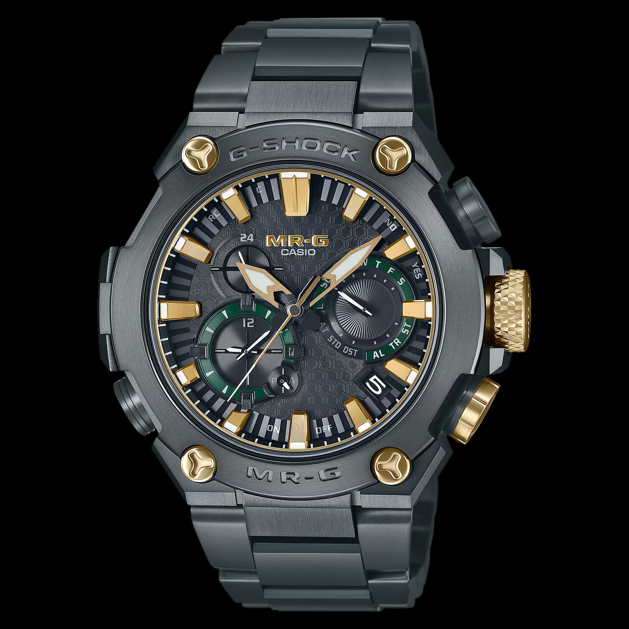 The Casio MRG-B2000BG-3ADR from a variety of different angles