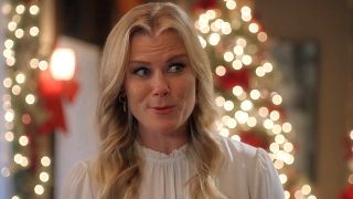 Alison Sweeney is shown in the trailer for Hallmark's Good Morning Christmas!
