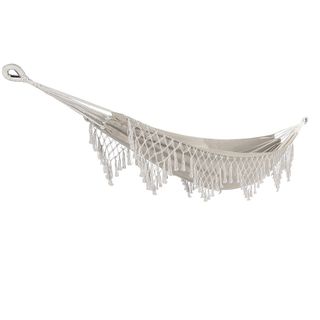 A hammock with fringing 