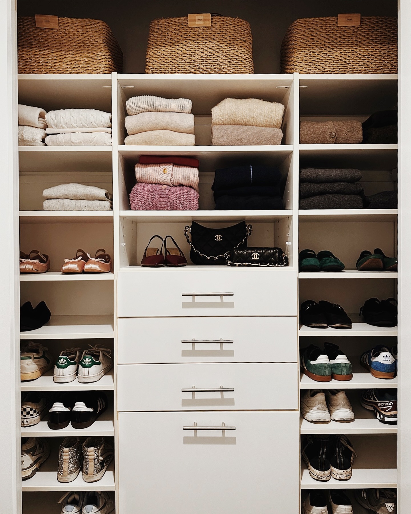 An image of an organised closet.