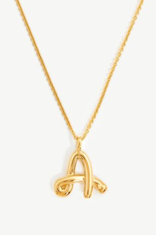 Missoma Curly Molten Initial Pendant Necklace