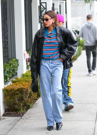 Hailey Bieber is seen on March 13, 2023 in Los Angeles, California