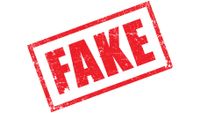 Red fake stamp