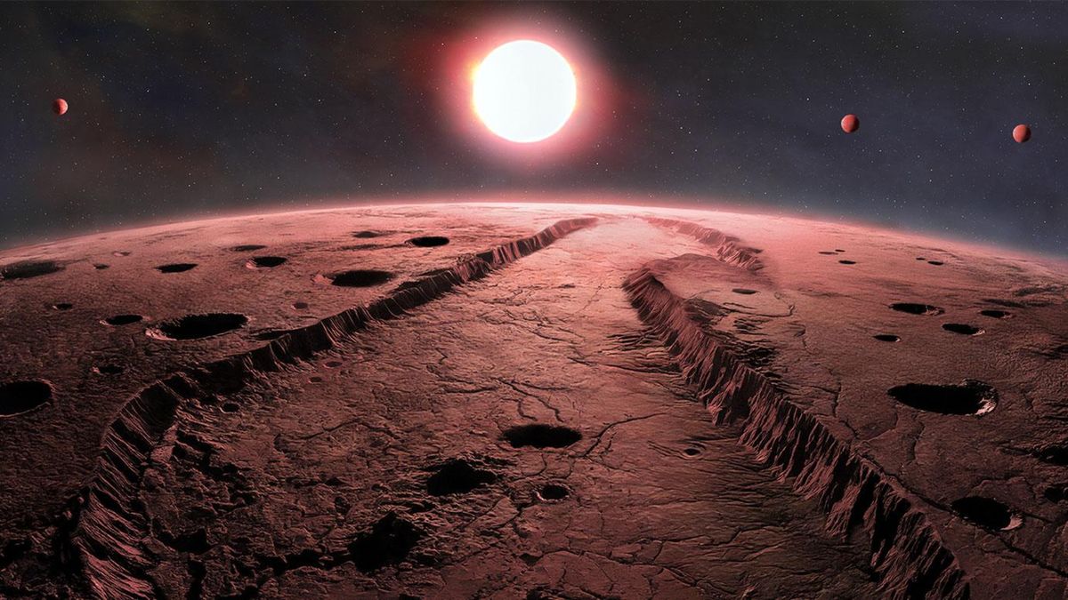 An illustration of what the exoplanets around Barnard&#039;s Star might look like