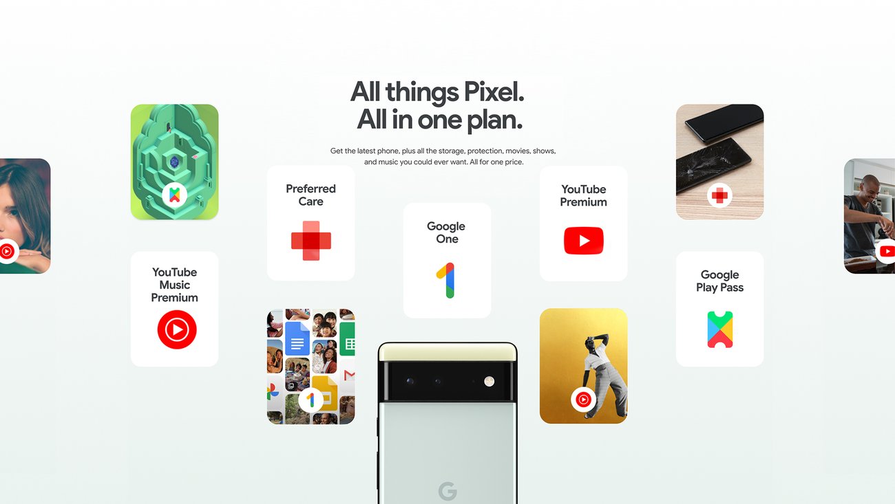 A promotional image for Google Pixel Pass