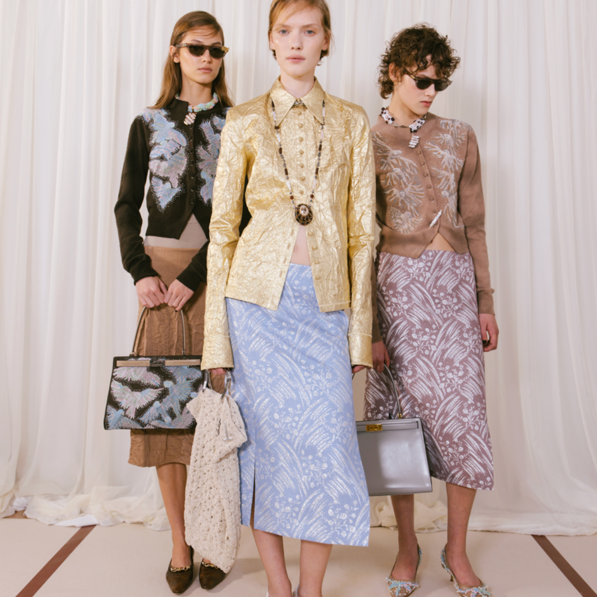 Tory Burch ss26 workwear trio of models