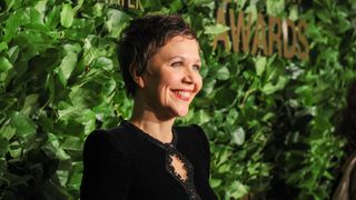 Maggie Gyllenhaal styling a pixie cut