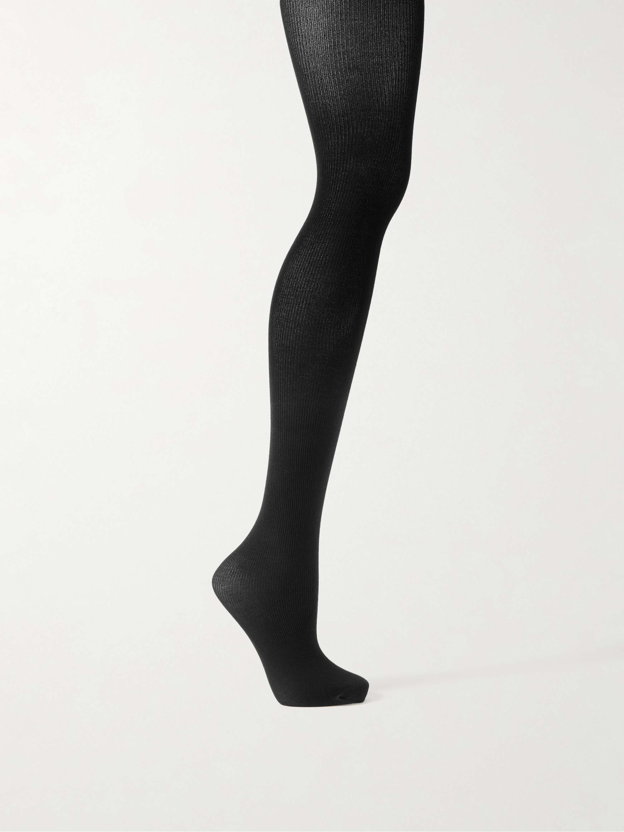 Ribbed-Knit Tights