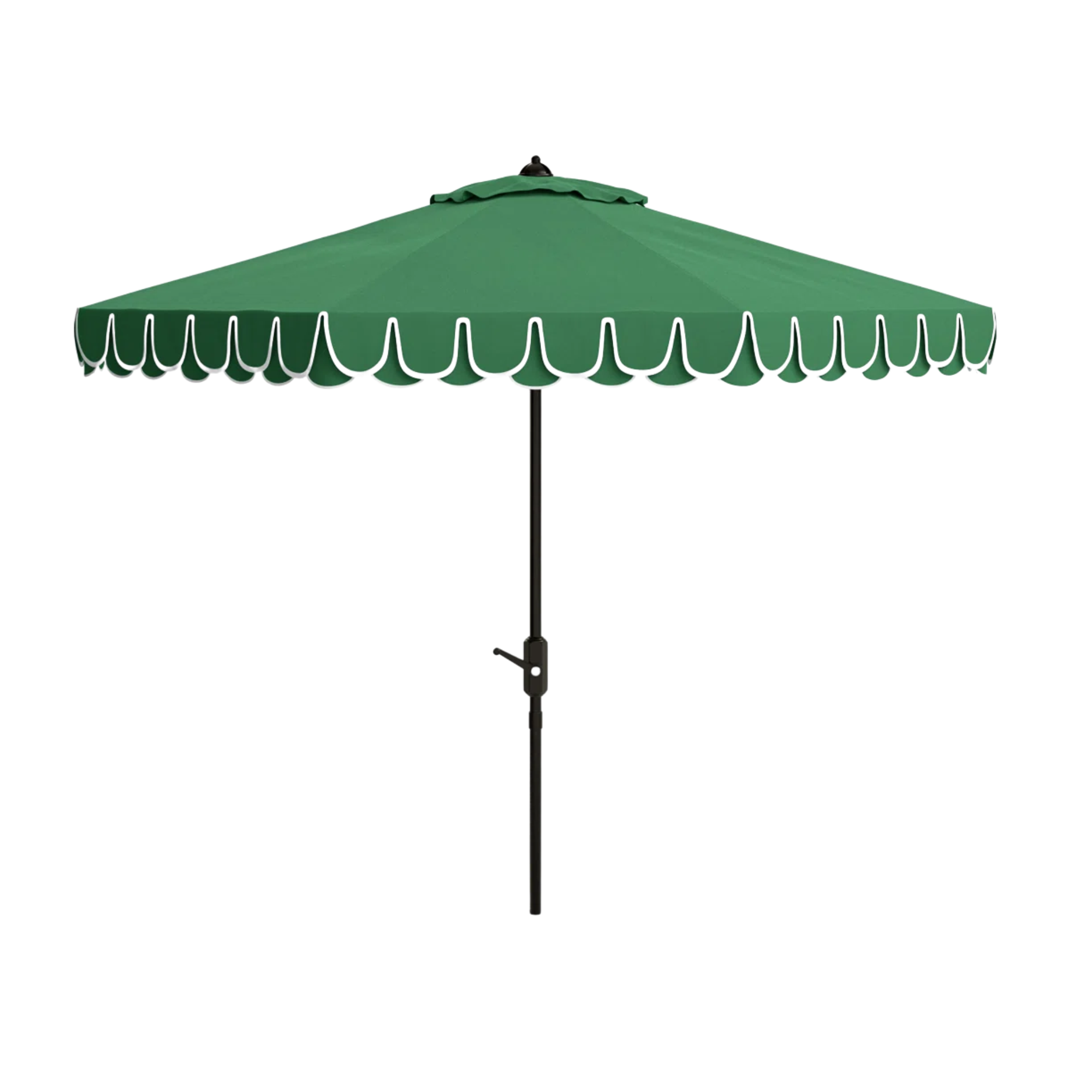 a green outdoor umbrella