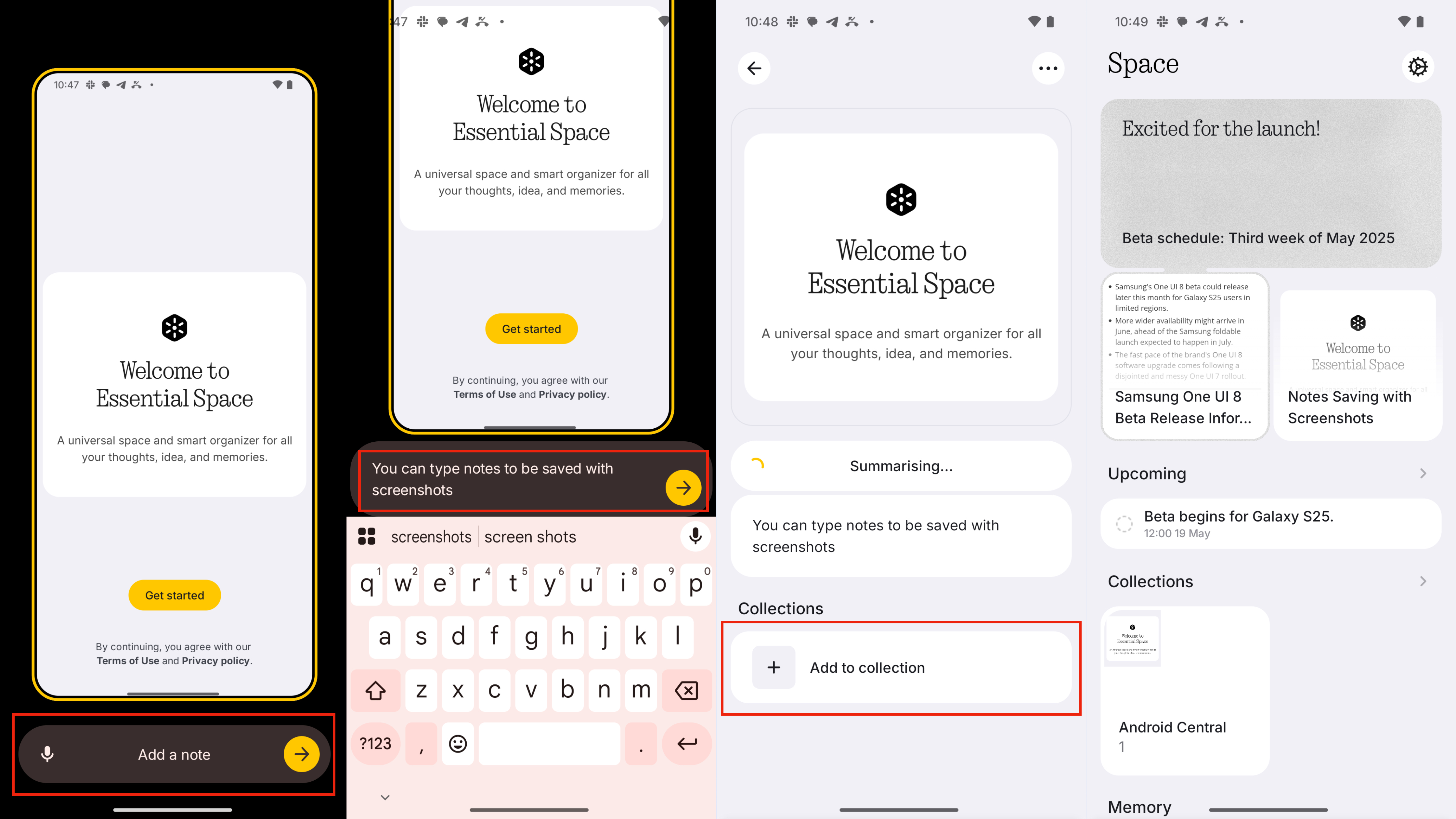 Using the Essential Key and Essential Space app on the Nothing Phone 3a Pro.