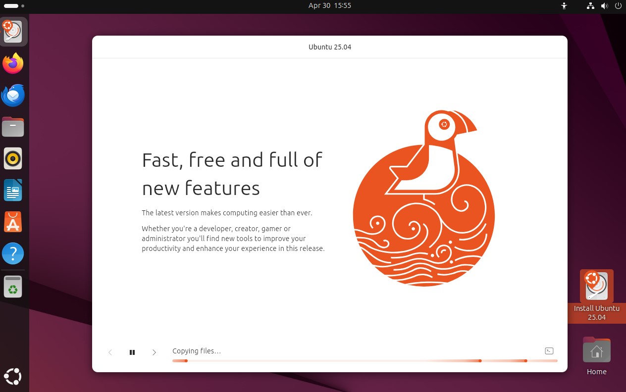 Ubuntu install screenshot
