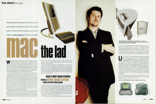 Portrait of Jony Ive of Apple in March/April 1997 issue of Wallpaper* magazine