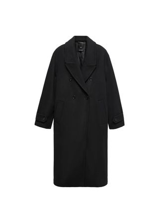 black Oversize Wool Coat