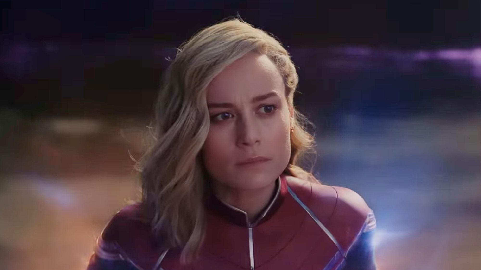 Brie Larson as Captain Marvel in the Marvels.