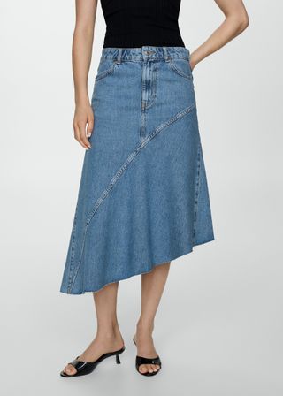 Rok Denim Asimetris