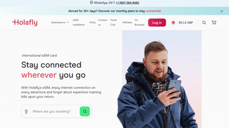 Holafly website screenshot (June 2025).