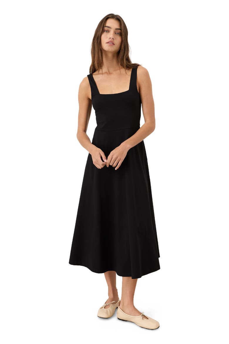 Fit &amp;amp; Flare Square Neck Dress Made With Organic Cotton