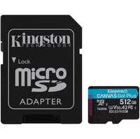 Kingston Canvas Go! Plus + Adapter  | MicroSD| 512GB | 170MB/s | $