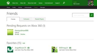 Xbox.com gets improved Xbox One support, but some features still unsupported friends list