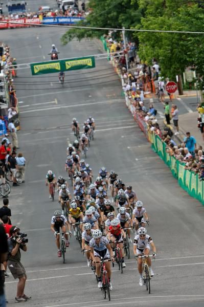 The women head for the climb on the first lap.