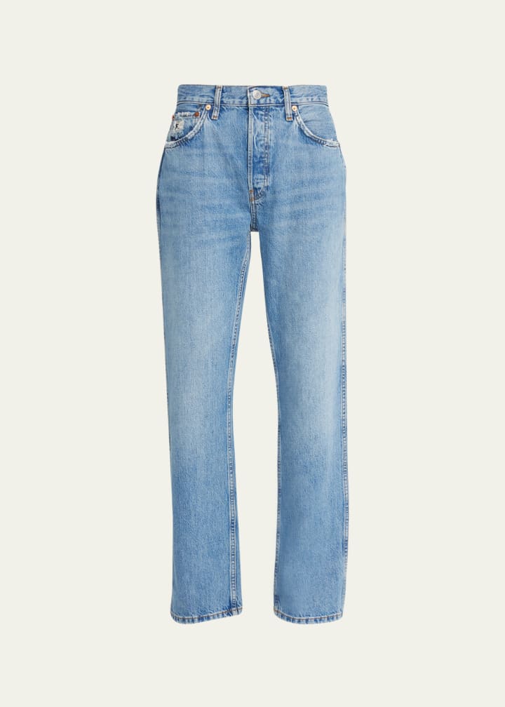 High-Rise Loose Rigid Straight-Leg Jeans