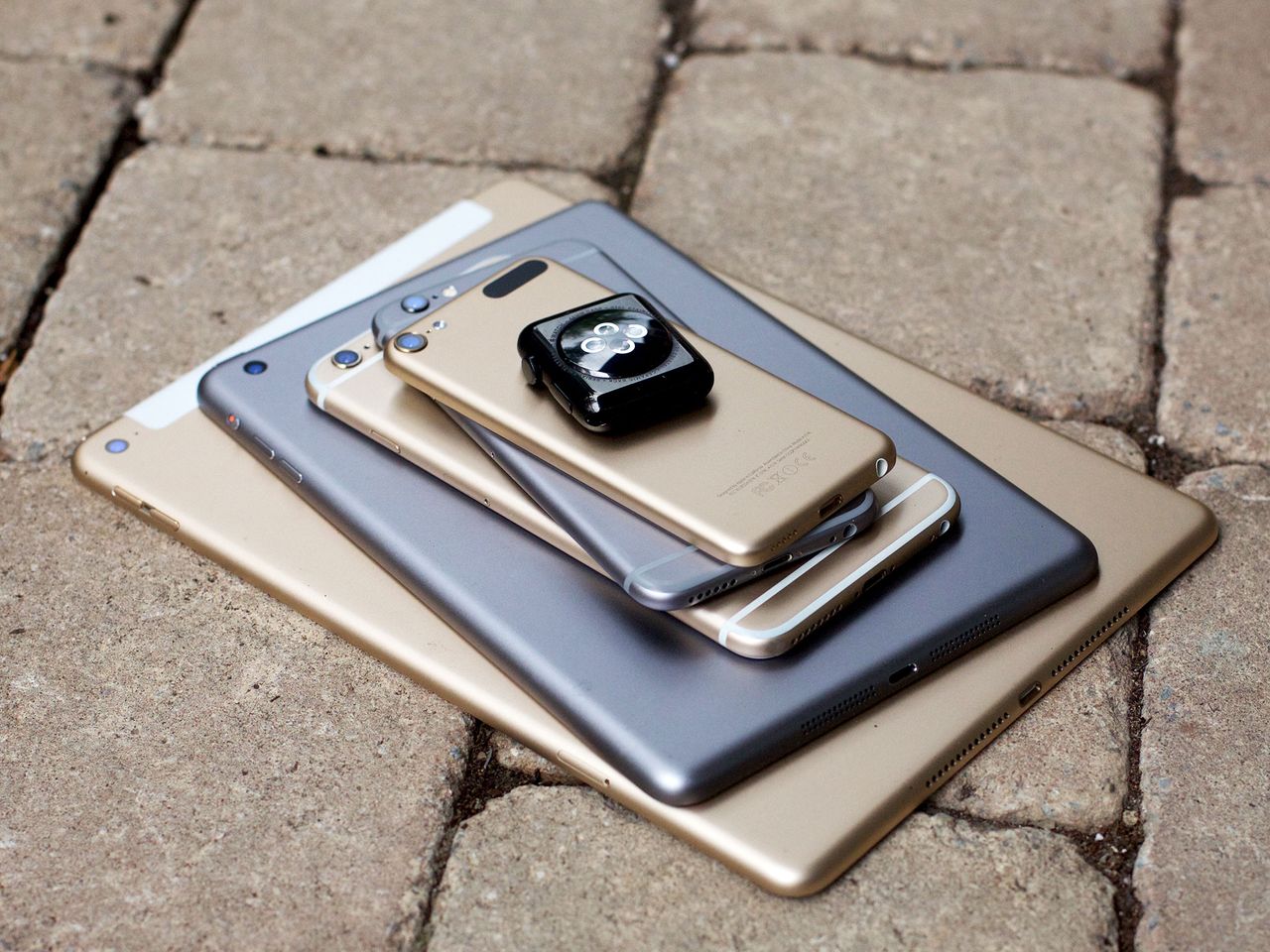 Apple Watch, iPod touch 6, iPhone 6, iPhone 6 Plus, iPad mini 3, iPad Air 2 backs
