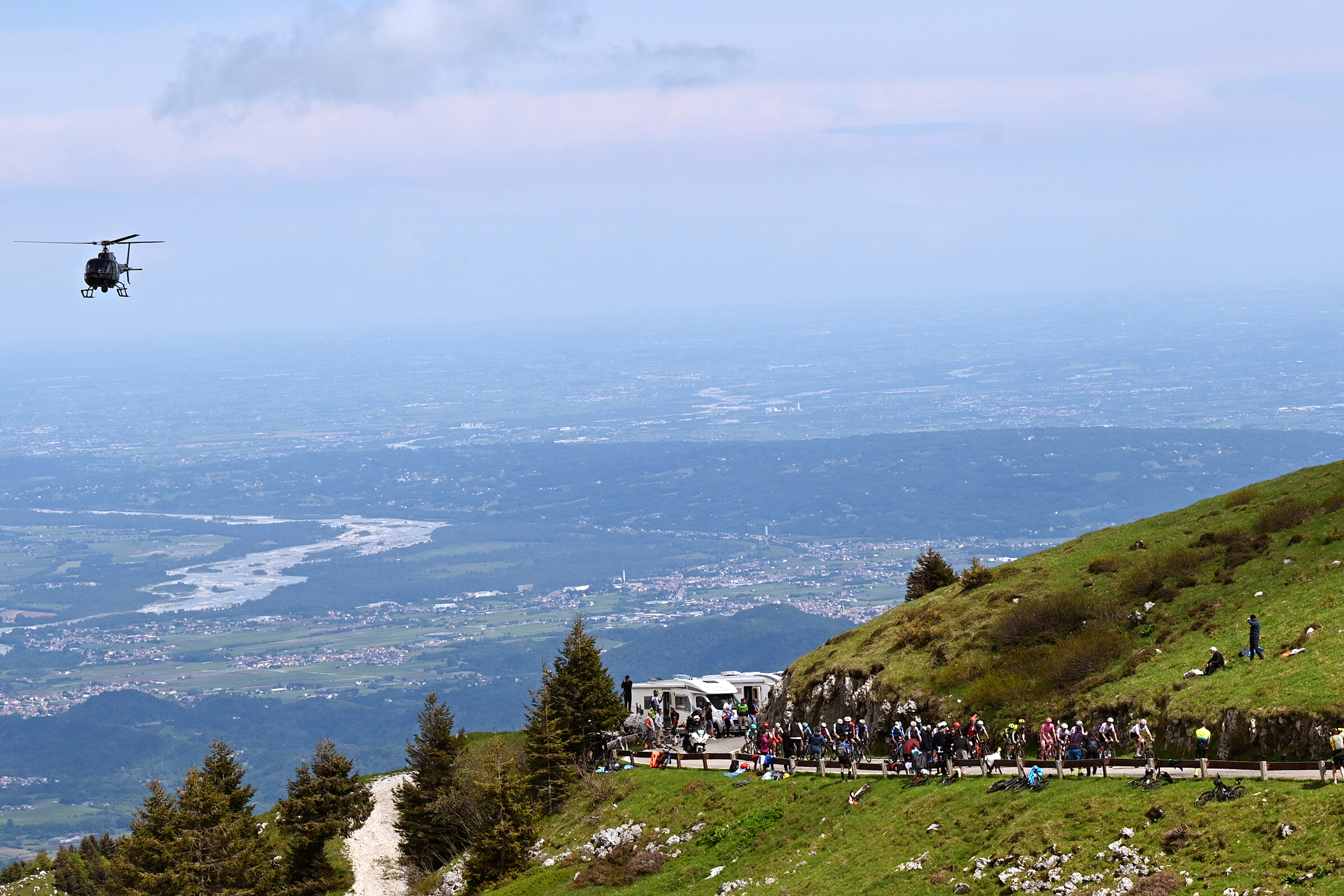 The riders tackle a 219km stage from Fiume Veneto to Asiago