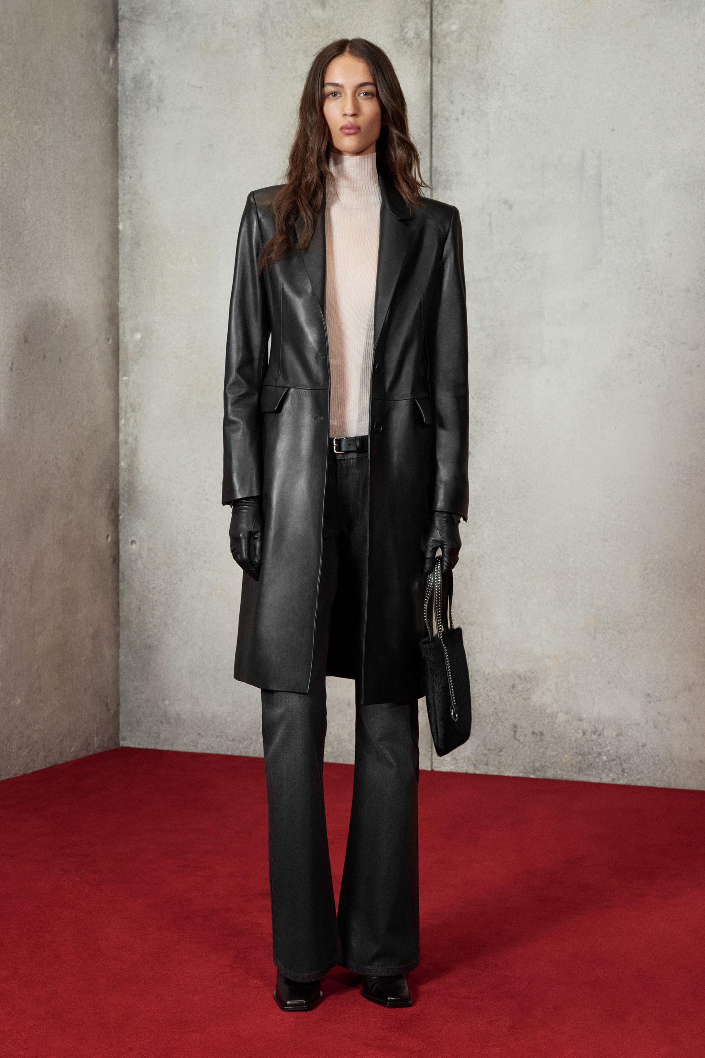 ZARA Fitted Leather Coat Ludovic De Saint Sernin X Zara