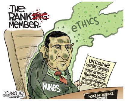 Political Cartoon U.S. Nunes Ethics