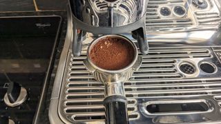 Breville Barista Touch Impress ground coffee