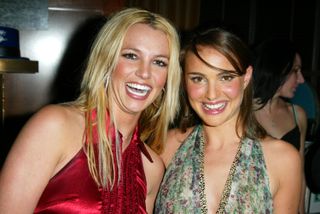 Musicians Britney Spears and Natalie Portman host a New Year's Eve Party at the Hudson Hotel December 31, 2002 in New York City, New York